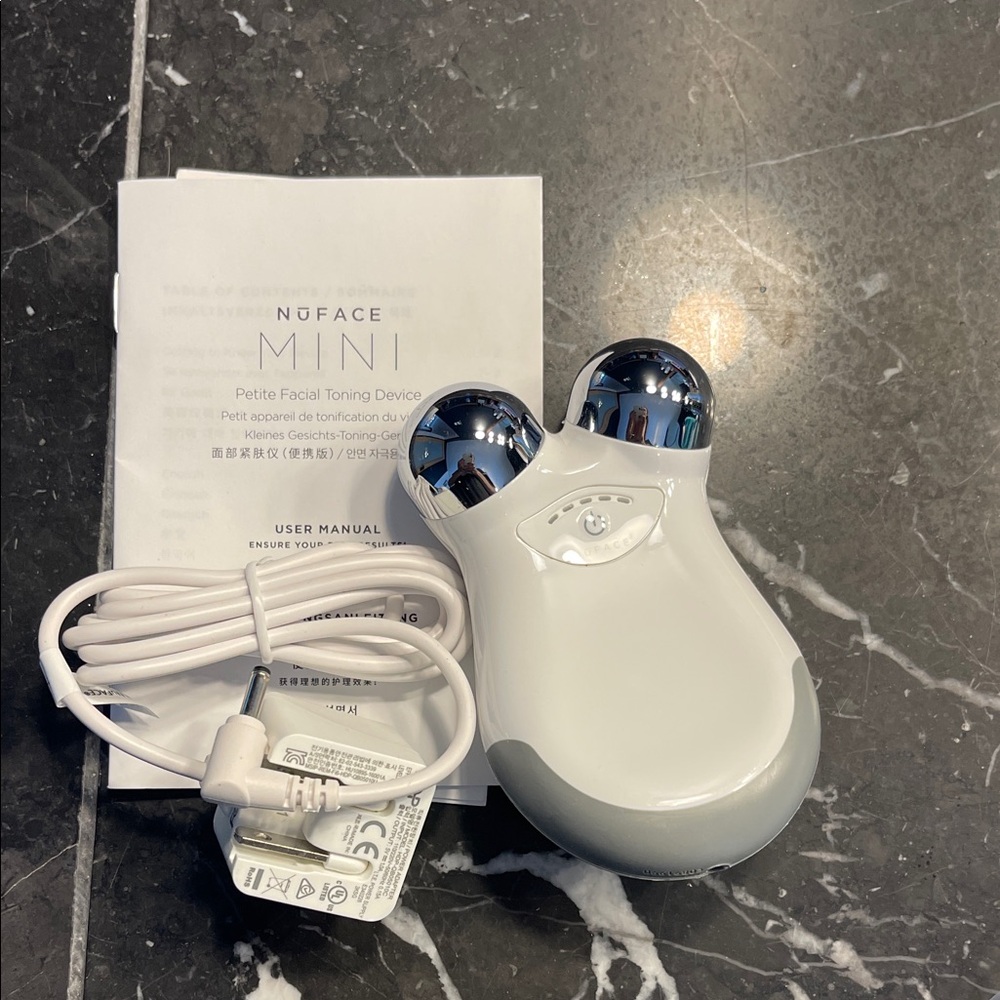 NuFace Mini Facial Toning Device in White and Silver